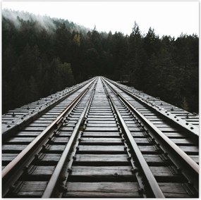 Poszterek 100x100 Vasút Vonatok Sínek