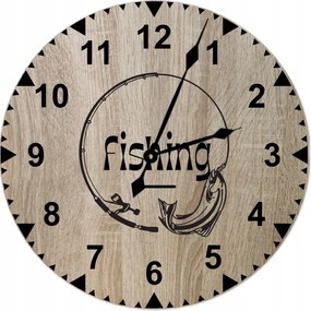 Ajándék falióra Horgászoknak Halak Horgászat 45 cm