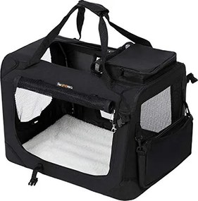Összecsukható kisállathordozó 91 x 63 x 63 cm, XXL-es kutyaszállító, fekete