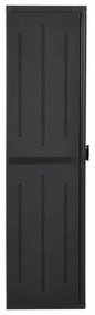 fekete PP rattan kerti tárolószekrény 65 x 45 x 172 cm