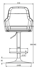Zöld bárszék szett 2 db-os (ülésmagasság 69 cm) Avola – Unique Furniture