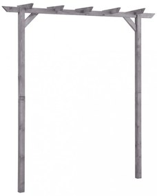 szürke impregnált fenyőfa kerti pergola 200 x 40 x 205 cm