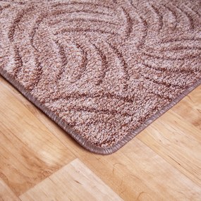 Szegett szőnyeg 150×200 cm – Barna színben karmolt mintával