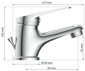 Eisl NI075SCR - SPEED mosdócsaptelep, fényes króm
