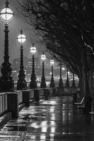 Poszter 20x30cm Temzeparti sétány este 2, Assaf Frank