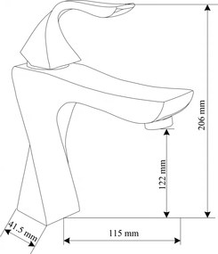 Mexen ESTRELLA - Mosdó csaptelep, Arany, 72300-50