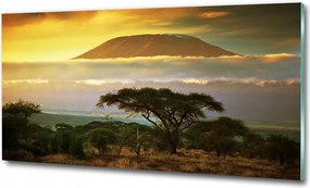 Fotó üvegkép Naplemente tenger 125x50