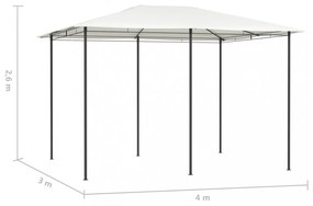 krémszínű pavilon 3 x 4 x 2,6 m 160 g/m²
