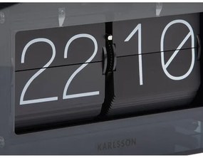 Karlsson 5976BK Design fali/asztali billenő óra, fekete, 21 cm