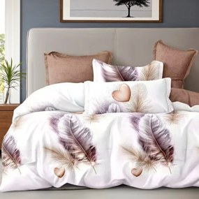 Krepp ágynemű Homa CEREA FEATHER 3 részes 140x200 cm