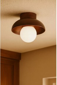 Barna mennyezeti lámpa üveg búrával ø 24 cm Elsa – Opviq lights