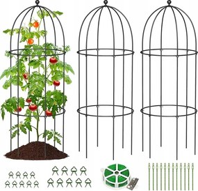 Növényrács fém rácsos ketrec 80 x 40 cm 3 db-os szett