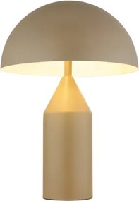 Globo 21030S Asztali lámpa, matt homokszínű fém, matt fehér, fekete PVC kábel, billenőkapcsoló a kábelen, ø: 280mm, M: 390mm, kábelhossz 1500mm, 2x E27 40W 230V izzók nélkül