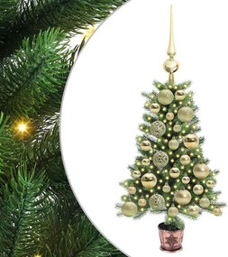 vidaXL Karácsonyfa 150 LED-del állvánnyal Zöld 65 cm PE