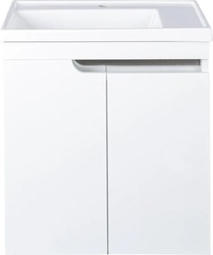 Piramida EURIDIKA 60 LH fali fürdőszobabútor - műmárvány mosdóval - 2 ajtós - 60 x 64 x 38 cm