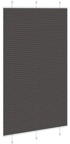 pliszírozott redőny fekete 115x200 cm szövetszélesség 114,4 cm