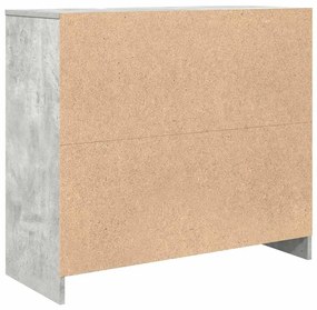 betonszürke szerelt fa tálalószekrény 85x34x76 cm