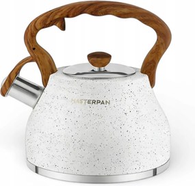 Acél Vízforraló Síppal 2.7L – Robusztus Konyhába És Kempingezéshez Fehér