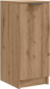 vidaXL kézműves tölgy színű szerelt fa cipősszekrény 29,5x35x70 cm