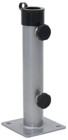 ezüstszínű acél napernyőtalp rúdhoz Ø38/48 mm