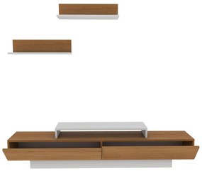 Nappali fal Lusalona (fehér + teak). 1107307