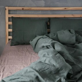 Len párnahuzat 40x60 cm Forest Green – Linen Tales