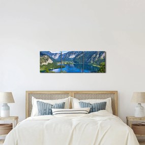 Kép - Hallstatt tó, Hallstatt, Austria (órával) (90x30 cm)