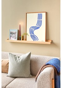 Natúr színű fali polc képekhez tölgyfa dekorral 120 cm Folk – Hübsch