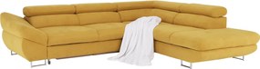Sarokülőgarnitúra, mustár, jobbos, FABIA