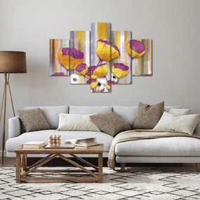 Kép - Virágok illusztrációja (150x105 cm)
