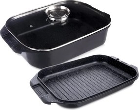 Gránit edény 3az1ben Orion fedéllel Grande 41x26x15 cm, 7 l