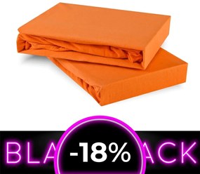 EMI narancssárga 100% pamutjersey gumis lepedő: Kiságy 60 x 120 cm