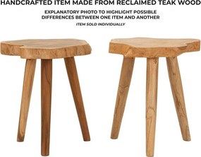 Natúr színű teakfa ülőke Budut – Mauro Ferretti