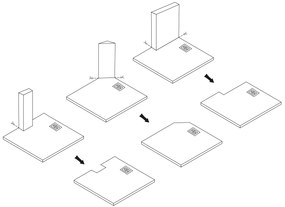 Zuhanytálca Bazalt Grey 90x90