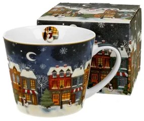 Karácsonyi porcelán bögre 610 ml dobozban Christmas City