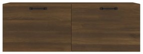 Barna tölgy színű szerelt fa faliszekrény 100 x 36,5 x 35 cm