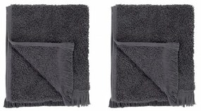 Sötétszürke pamut törölköző szett 2 db-os 30x50 cm FRINO – Blomus