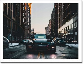 Poszterek keretben 40x30 Fekete Nissan Gtr