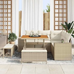 Kerti Kanapé Szett 8 pcs Beige és krém 100 x 100 x 71 cm