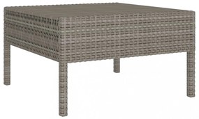 vidaXL 10 részes szürke polyrattan kerti bútorszett párnákkal