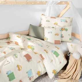 Goldea gyermek pamut ágyneműhuzat - az autók világa 140 x 200 és 70 x 90 cm