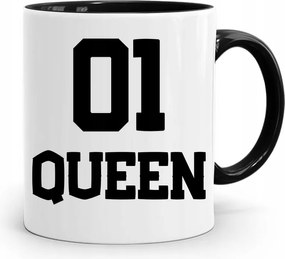 Fekete Bögre Ajándék Kislányának 01 Queen nyomott mintával