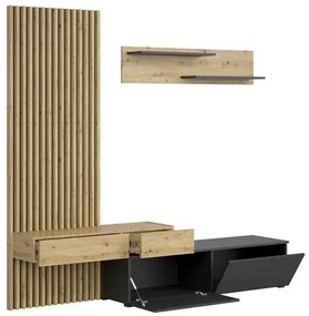 CAMINO szett kézműves tölgy, fekete