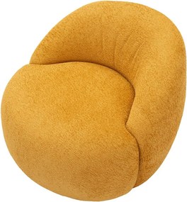 Mustársárga buklé fotel Ginerva – Mauro Ferretti