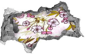 3d lyuk fal dekoráció Cseresznye virágok nd-b-63762757