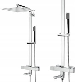 Zuhanyoszlop Szett Kádhoz Kádkifolyóval Nagy Esőztetővel 30