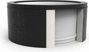 Avenli Saipan fekete bőrhatású dézsa jakuzzi, 184 × 73 cm, 1200 l