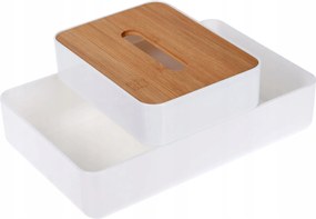 Kozmetikai Rendszerező Műanyag Bambusz Fedél 26 X 17 CM