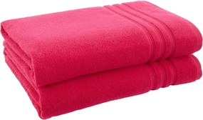 Sötét rózsaszín frottír pamut törölköző és fürdőlepedő készlet 6 db-os Zero Twist – Catherine Lansfield