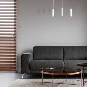 Csillár zsinóron DANTE 3xGU10/25W/230V fehér/fényes króm